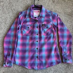 DIXXON x Shreddy Limited Edition Plaid Shirt Womens Purple and Pink